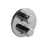 DISCONTINUED-Momenti 4-Way No Share Type T/P (Thermostatic/Pressure Balance) Coaxial Valve Trim - Chrome with Lever Handles | Model Number: TMMRD88LC - Product Knockout
