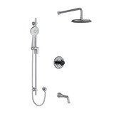 DISCONTINUED-Momenti Shower Trim Kit 1345 - Chrome and Black with Cross Handles | Model Number: TKIT1345MMRD+CBK - Product Knockout