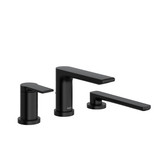 Fresk 3-Hole Deck Mount Tub Filler Trim  - Black | Model Number: TFR16BK - Product Knockout