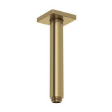 7 Inch Reach Ceiling Mount Shower Arm with Square Escutcheon - Antique Gold | Model Number: 70527SAAG - Product Knockout