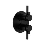 Lombardia 3/4 Inch Thermostatic & Pressure Balance Multi-Function System with Lever Handle - Matte Black | Model Number: LB83W1LMMB - Product Knockout