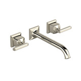 Apothecary Wall Mount Bathroom Faucet Trim with Lever Handle - Polished Nickel | Model Number: TAP08W3LMPN - Product Knockout