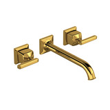 Apothecary Wall Mount Bathroom Faucet Trim with Lever Handle - Unlacquered Brass | Model Number: TAP08W3LMULB - Product Knockout