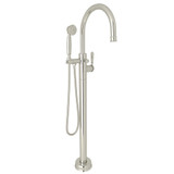 Traditional Single Hole Floor Mount Tub Filler Trim - Polished Nickel | Model Number: TTD06HF1LMPN - Product Knockout