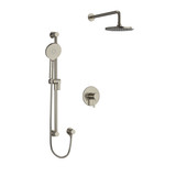 Nibi Type T/P (Thermostatic/Pressure Balance) 1/2 Inch Coaxial 2-Way System With Hand Shower Rail And Shower Head - Brushed Nickel | Model Number: KIT323NBBN - Product Knockout