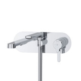 Nibi Wall-Mount Type T/P (Thermo/Pressure Balance) Coaxial Tub Filler With Handshower - Chrome | Model Number: NB21C - Product Knockout