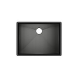 Forze 24" Single Bowl Stainless Steel Kitchen Sink - Black Stainless Steel | Model Number: RSS2418BKS - Product Knockout