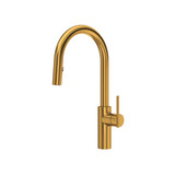Lateral Pull-Down Kitchen Faucet With C-Spout - Brushed Gold | Model Number: LT201BG - Product Knockout