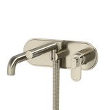 Arca Wall Mount Tub Filler Trim - Brushed Nickel | Model Number: TAA21BN - Product Knockout