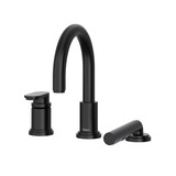 Arca™ 3-Hole Deck Mount Tub Filler Trim - Black | Model Number: TAA10BK