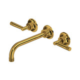 Graceline® Wall Mount Tub Filler Trim - Unlacquered Brass | Model Number: MB2037LMULBTO