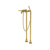 San Giovanni Floor Mount Tub Filler - Unlacquered Brass | AKIT2302NLMULB