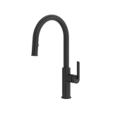 Authentica™ Pull-Down Kitchen Faucet With C-Spout - Black | Model Number: AU201BK