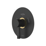 Amahle™ 3/4" Thermostatic Trim Without Volume Control - Matte Black/Antique Gold | Model Number: TAM13W1LMMBA
