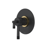 Amahle™ 1/2" Therm & Pressure Balance Trim With 2 Functions - Matte Black/Antique Gold | Model Number: TAM44W1LMMBA