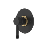 Amahle™ 1/2" Pressure Balance Trim - Matte Black/Antique Gold | Model Number: TAM51W1LMMBA