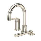 Authentica™ 3-Hole Pressure Balance Deck Mount Tub Filler Trim - Polished Nickel | Model Number: TAU16PN