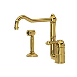 Acqui® Kitchen Faucet With Side Spray - Unlacquered Brass | Model Number: A3608LMWSULB-2
