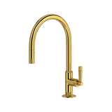 Graceline® Pull-Down Kitchen Faucet With C-Spout - Unlacquered Brass | Model Number: MB7930LMULB-2