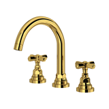 San Giovanni™ Widespread Lavatory Faucet With C-Spout - Unlacquered Brass | Model Number: A2328XMULB-2