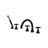 DISCONTINUED San Giovanni™ 5-Hole Deck Mount Tub Filler - Matte Black | Model Number: A2314XMMB