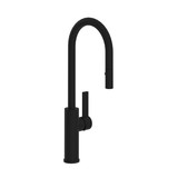 Tuario™ Pull-Down Bar/Food Prep Kitchen Faucet With C-Spout - Matte Black | Model Number: TR65D1LBMB