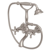 DISCONTINUED Verona™ Exposed Wall Mount Tub Filler - Satin Nickel | Model Number: A2701XMSTN