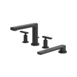 Manifesto™ 4-Hole Deck Mount Tub Filler - Black | Model Number: MF12LBK