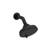 5" 6-Function Showerhead With Arm - Black | Model Number: 356BK-WS