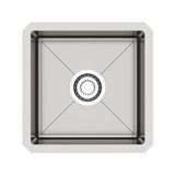 Culinario™ 15" Single Bowl Stainless Steel Kitchen Or Bar/Food Prep Sink - Brushed Stainless Steel | Model Number: RUWUM1515SB