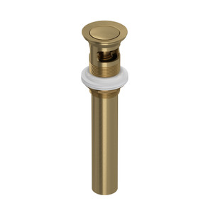 Lavatory Push Drain With Overflow - Antique Gold | Model Number: 0127DOFAG