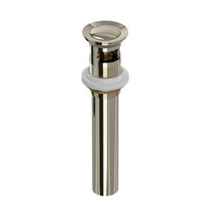 Lavatory Push Drain With Overflow - Polished Nickel | Model Number: 0127DOFPN