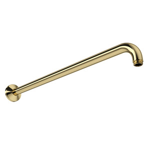 DISCONTINUED 20" Reach Wall Mount Shower Arm - Unlacquered Brass | Model Number: 1120ULB