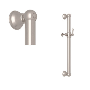 24" Grab Bar With Sliding Handshower Holder - Satin Nickel | Model Number: 1271STN