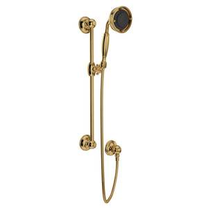 Handshower Set With 22" Slide Bar And 3-Function Handshower - Italian Brass | Model Number: 1311IB