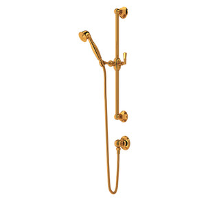 Handshower Set With 24" Slide Bar And Single Function Handshower - Italian Brass | Model Number: 1330IB