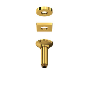 3 Inch Traditional Ceiling Mount Shower Arm - Unlacquered Brass | Model Number: 1505/3ULB