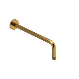 16 Inch Wall Mount Shower Arm With Round Escutcheon  - Brushed Gold | Model Number: 503BG - Product Knockout