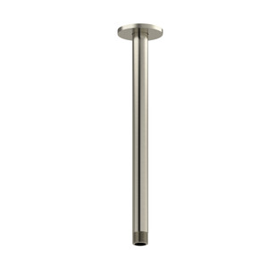 12 Inch Ceiling Mount Shower Arm With Round Escutcheon  - Brushed Nickel | Model Number: 507BN - Product Knockout