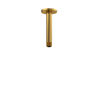 6 Inch Ceiling Mount Shower Arm With Round Escutcheon  - Brushed Gold | Model Number: 508BG - Product Knockout