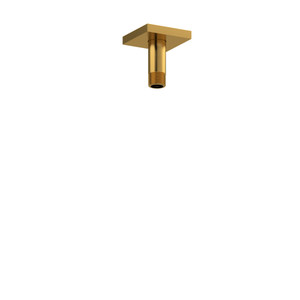 3 Inch Ceiling Mount Shower Arm With Square Escutcheon  - Brushed Gold | Model Number: 519BG - Product Knockout