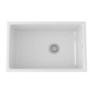 Allia Fireclay Single Bowl Undermount Kitchen Sink - White | Model Number: 6307-00 - Product Knockout