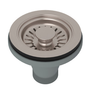 Manual Basket Strainer without Remote Pop-Up - Satin Nickel | Model Number: 738STN - Product Knockout