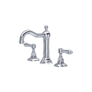 Acqui Column Spout Widespread Bathroom Faucet - Polished Chrome with Metal Lever Handle | Model Number: A1409LMAPC-2 - Product Knockout