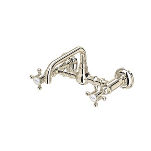 Acqui® Wall Mount Bridge Lavatory Faucet With U-Spout - Polished Nickel | Model Number: A1423XMPN-2