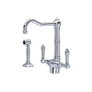 Acqui® Two Handle Kitchen Faucet With Side Spray - Polished Chrome | Model Number: A1679LMWSAPC-2