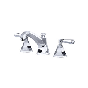Palladian High Neck Widespread Bathroom Faucet - Polished Chrome with Metal Lever Handle | Model Number: A1908LMAPC-2 - Product Knockout