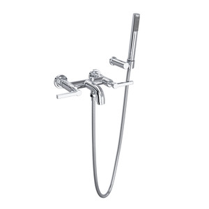 Lombardia® Exposed Wall Mount Tub Filler - Polished Chrome | Model Number: A2202LMAPC