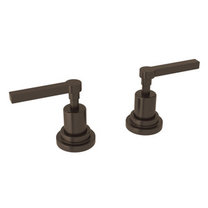 DISCONTINUED-Lombardia Set of Hot and Cold 1/2 Inch Sidevalves - Tuscan Brass with Metal Lever Handle | Model Number: A2211LMTCB - Product Knockout