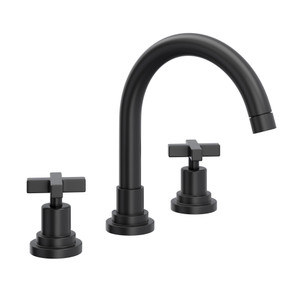Lombardia® Widespread Lavatory Faucet With C-Spout - Matte Black | Model Number: A2228XMMB-2